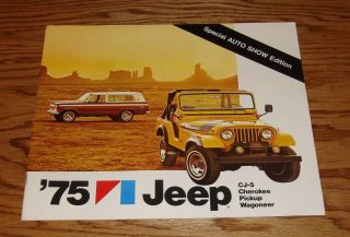 1975 Jeep Auto Show Edition Sales Brochure 75 Cherokee Wagoneer Cj - 5