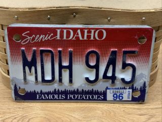 Vintage Metal Motorcycle License Plate - Idaho