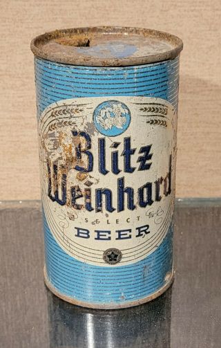 1950s Blitz Weinhard Steel Flat Top Beer Can Blitz Portland Oregon Vanity Lid