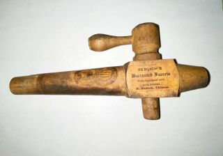 Antique/vintage Wooden Redlich’s Warranted Faucets - Beer Tap/spigot