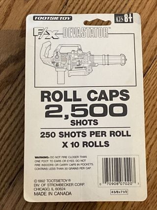 1992 TOOTSIE TOY F/X DEVASTATOR 2500 CAPS 2
