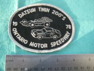 Vintage Ontario Motor Speedway California Datsun Twin 200.  S 1978 Patch