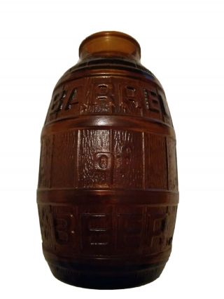 Joseph Huber Brewing Co Barrel Of Beer Wide Mouth Brown Glass Bottle 1973