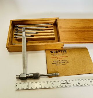 Vintage Brown & Sharpe Inside Micrometer Bore Gauge 3” To 6”