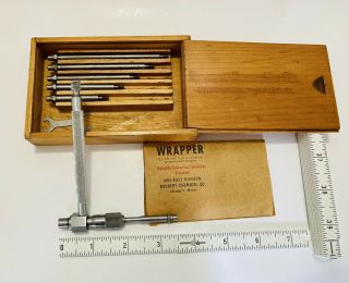 Vintage Brown & Sharpe inside micrometer bore gauge 3” to 6” 2