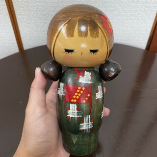 Japanese Vintage Kokeshi Doll Miyashita Hajime？7.  08 Inches 18 Cm Jp Seller