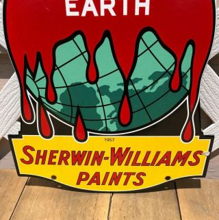 VINTAGE SHERWIN - WILLIAMS PAINTS SWP CUTOUT 16 x 9 