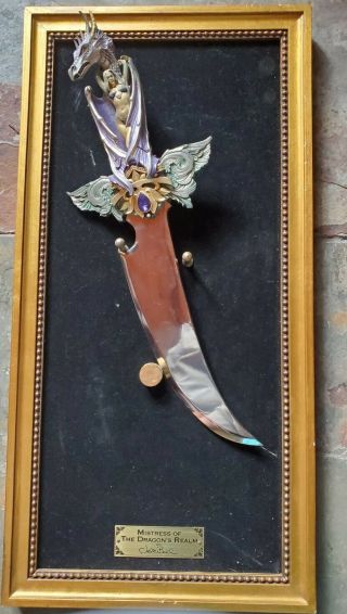 The Franklin Fine Art Knife Mistress Of The Dragons Realm Julie Bell