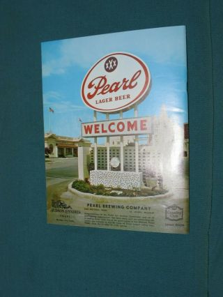 Rare Vintage 1968 Pearl Beer Advertising Official Fiesta San Antonio Program 50c