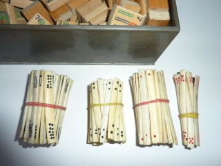 Vintage Mahjong Bone and Bamboo Set Game 143 Tiles 3