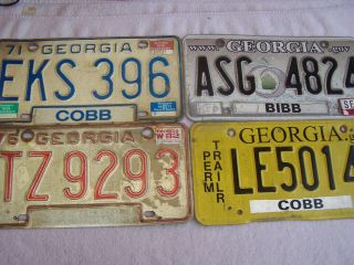 4 Georgia Car Tags License Plates Four Of Them