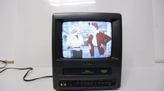 Funai 1998 Vintage Retro Gaming 9 " Color Tv Vcr Combo F3809c Television Vhs