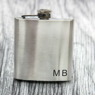 Personalised Hip Flask Monogram Best Man Usher Dad Brother Gift Xmas Wow