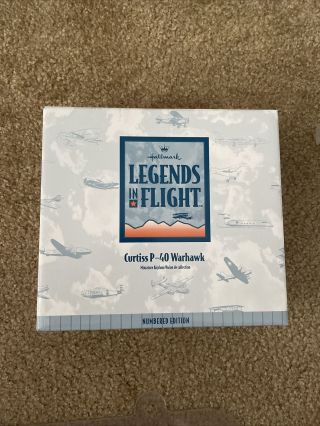 Hallmark Legends In Flight Curtiss P - 40 Warhawk Numbered Edition