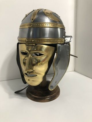 Steel Cosplay Medieval Roman Helmet Face Mask/ Gallic/centurion Helmet Sca Larp