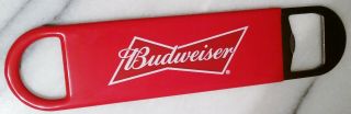 Budweiser Speed Bar Blade Opener - Bottle Opener - Red Vinyl Coated