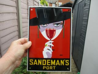 A Quality Vintage Enamel Sign - Sandeman 