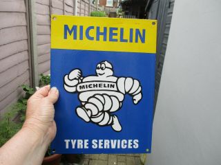 A Quality Vintage Enamel Sign - Michelin Tyre Services - C1970 