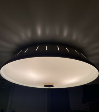 Vintage Retro Mid Century Modern Atomic Starburst Ufo Flush Mount Ceiling Light