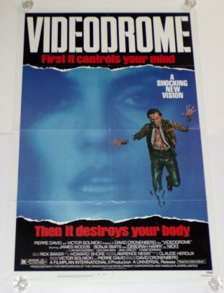 Videodrome Vintage 27x41 One Sheet Movie Poster 1982 Debbie Harry Woods