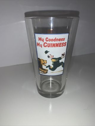 Guinness Draught Pint Lion “my Goodness My Guiness” Beer Drinking Glass