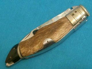 Vintage Toledo Spanish Navaja Hoof Lockback Folding Hunter Bowie Knife Figural