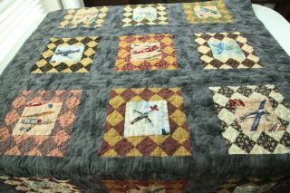 Modified Thimbleberries Vintage Stitches Finished Quilt 53 X 68 Airplane Throw