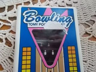 RARE Vintage Tomy Pocket Game BOWLING Handheld Travel Toy 7029 JAPAN 2
