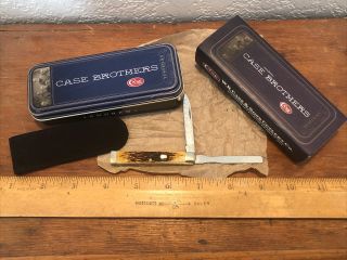 Case Xx Pocket Knife 05338 Baby Doc Antique Brown Case Brothers 6282sp