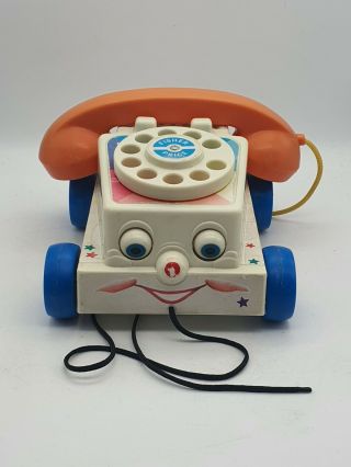 Vintage Fisher Price Chatter Phone Pull Along Year 2000 Childrens Toys
