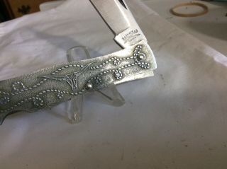 Older Camillus USA Longhorn lock blade knife Never sharpened or,  in sheath, 2