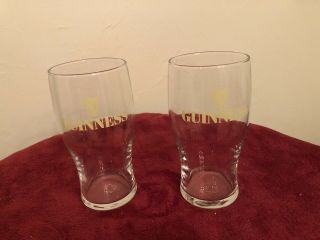 Set Of 2 Guinness Pint Beer Glasses