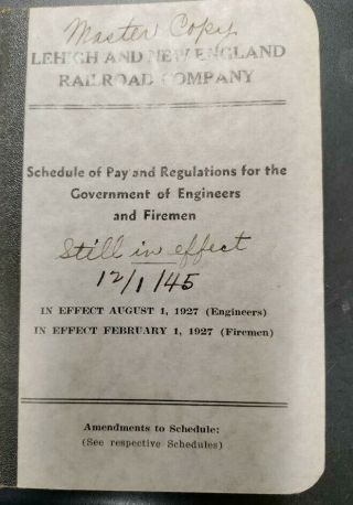L&ne Schedule Of Pay And Regulations For The Government Of Engineers And Firemen