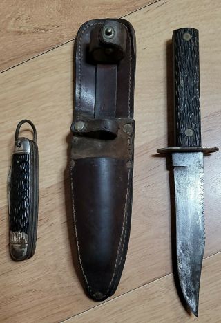 Vintage Hunting Dagger Knife & Kamp - King Pocket Knife