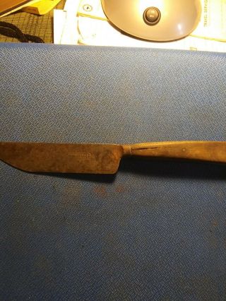 Antique Primitives Kitchen Knife Marked On Blade Horton - - - - Field.  - Wooden Handal