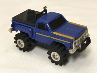 Vintage Schaper Stomper Chevy Stepside 4x4 Pickup Truck Toy Blue
