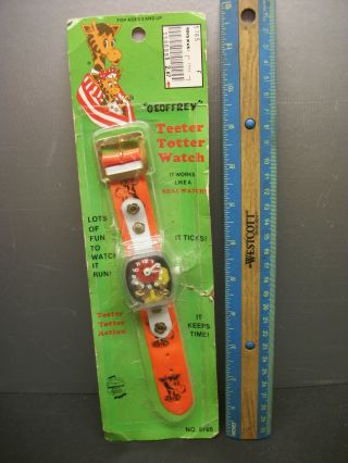 Rare Lakeside Geoffrey Toys R Us Moving Movement Teeter Totter Child Wristwatch