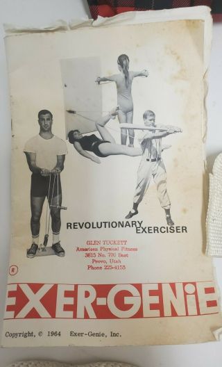 Vintage Exer - Genie Resistance Trainer Exerciser ExerGenie 1960 ' s Workout 2