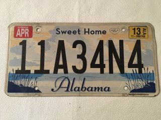 Alabama Expired License Plate 2013
