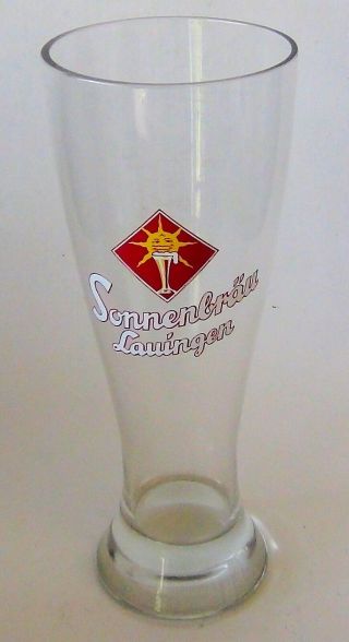 Vintage German Sonnenbrau Lauingen.  5l Beer Glass Circa 1970 Sanahed 1742