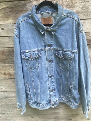 Vintage Levis Men’s Jean Truckers Jacket Size Xxl 70507 - 0389 Made In Usa