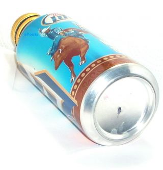 2012 RODEO BULL RIDE HOUSTON TEXAS MILLER COWBOY SPORTS ALUMINUM BOTTLE BEER CAN 2