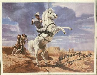 1980 Cheerios/general Mills " The Lone Ranger Deputy Kit " Poster 22 " X 17 " Tonto