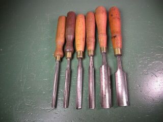 Old Vintage Woodworking Tools Carving Chisels Gouges Group All Sizes