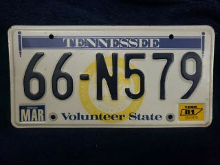 1981 Tennessee License Plate Cheatham County 66 N579 State Seal