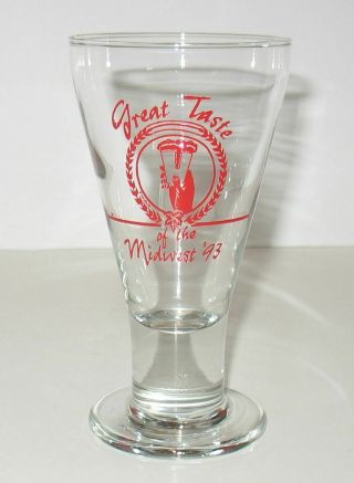 Great Taste Of The Midwest Beer Festival Tasting Glass 1993