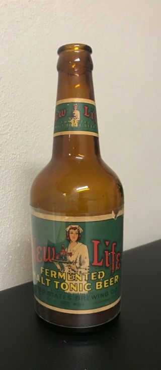 Scarce Life Fermented Malt Tonic Beer Bottle: United States Brew Co,  Il