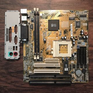 Hp Spax - M Rev.  1.  01 Vintage Micro Atx Socket 7 Motherboard With I/o Shield