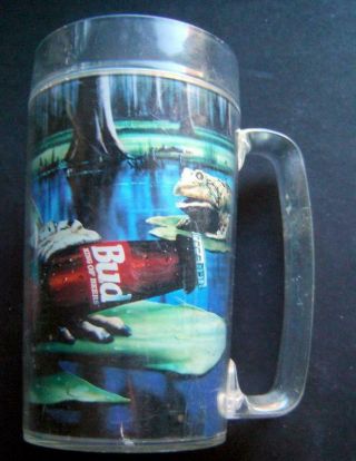 Budweiser Beer Frogs Large Plastic Mug Your Pad Or Mine? 1995