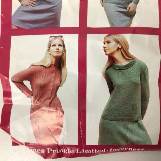 Vtg Pringle Shetland Wool Highland Glory Skirt & Sweater Knitting Kit 452 3